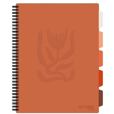 Caiet cu spirala si separatoare, STRIGO PADS Project Book Floral B5, Matematica