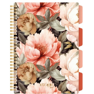 Caiet cu spirala si separatoare, STRIGO PADS Project Book Flori, B5, Matematica