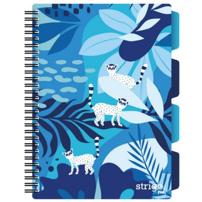 Caiet cu spirala si separatoare, STRIGO PADS Project Book Jungle B5, Matematica