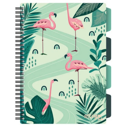 Caiet cu spirala si separatoare, STRIGO PADS Project Book Jungle B5, Matematica