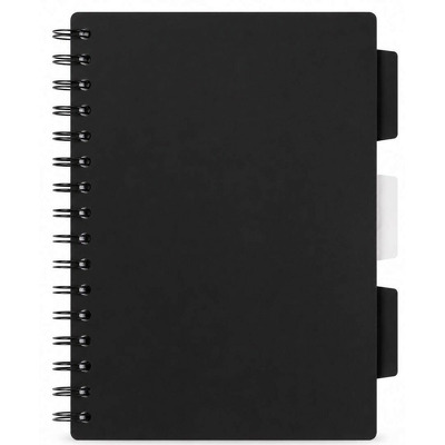 Caiet cu spirala si separatoare, Strigo Pads Project Book, negru, A5, Matematica