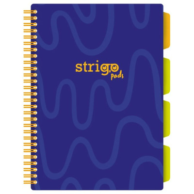Caiet cu spirala si separatoare, STRIGO PADS Project Book Neon, B5, Dictando
