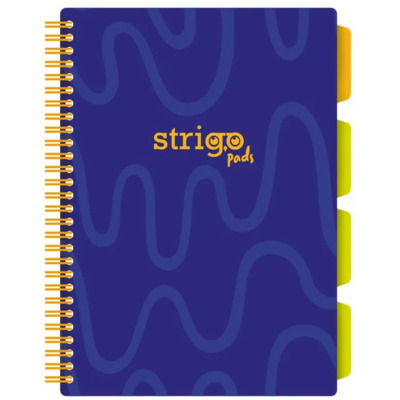 Caiet cu spirala si separatoare, STRIGO PADS Project Book Neon B5, Matematica