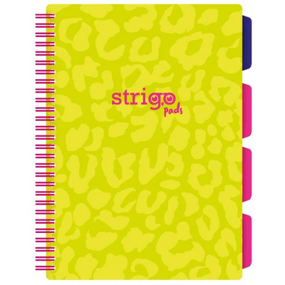 Caiet cu spirala si separatoare, STRIGO PADS Project Book Neon B5, Matematica