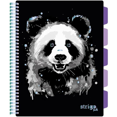 Caiet cu spirala si separatoare, STRIGO PADS Project Book PANDA, B5, Dictando