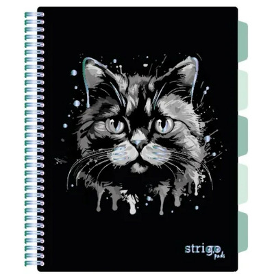 Caiet cu spirala si separatoare, STRIGO PADS Project Book PISICA, B5, Matematica