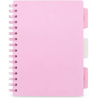 Caiet cu spirala si separatoare, Strigo Pads Project Book, roz deschis, A5, Matematica
