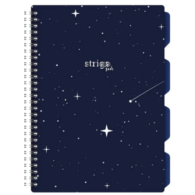 Caiet cu spirala si separatoare, STRIGO PADS Project Book SKY, B5, Matematica