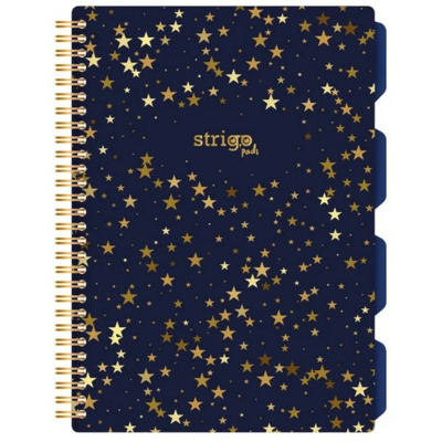 Caiet cu spirala si separatoare, STRIGO PADS Project Book STARS, B5, Matematica