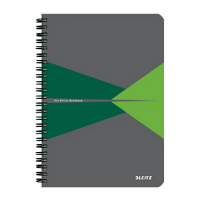 Caiet de birou cu certificare FSC, reciclabil, A5, 90 coli, cu spira, dictando