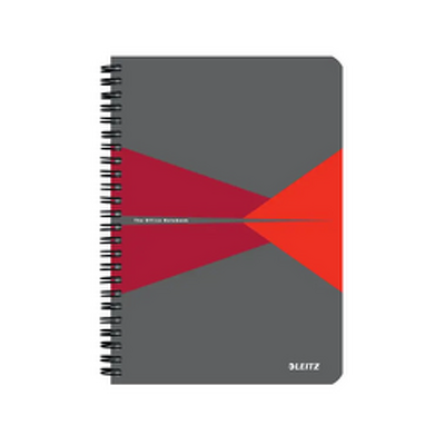 Caiet de birou Office, carton laminat, certificare FSC, reciclabil, A5, 90 coli, cu spira, dictando