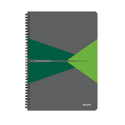 Caiet de birou Office, PP, certificare FSC, reciclabil, A4, 90 coli, cu spira, dictando