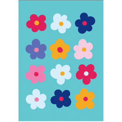 Caiet scolar STRIGO FLOWERS, A5, matematica, 48 file, hartie 70g FSC, coperta glossy laminate