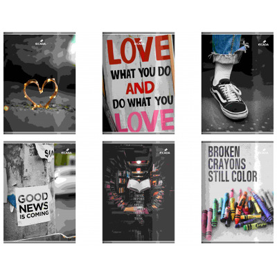 Caiet studentesc A4 dictando, 60 file, policromie , Ecada DR