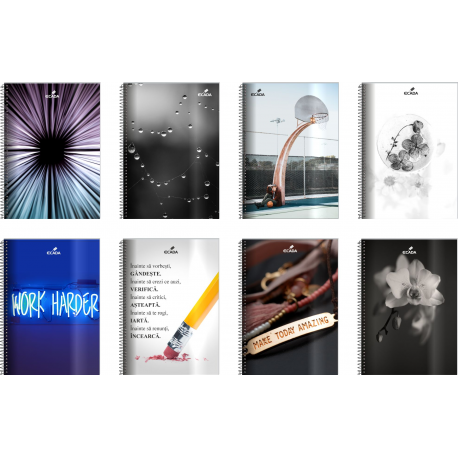 Caiet studentesc de matematica A4 cu spira, 80 file, Ecada 29481AR