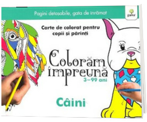 Caini. Carte de colorat pentru copii si parinti