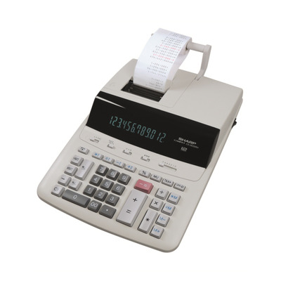 Calculator cu banda, 12 digits, 345 x 250 x 87 mm, Sharp CS-2635RHGYSE - gri