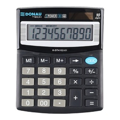 Calculator de birou, 10 digits, 125 x 100 x 27 mm, negru