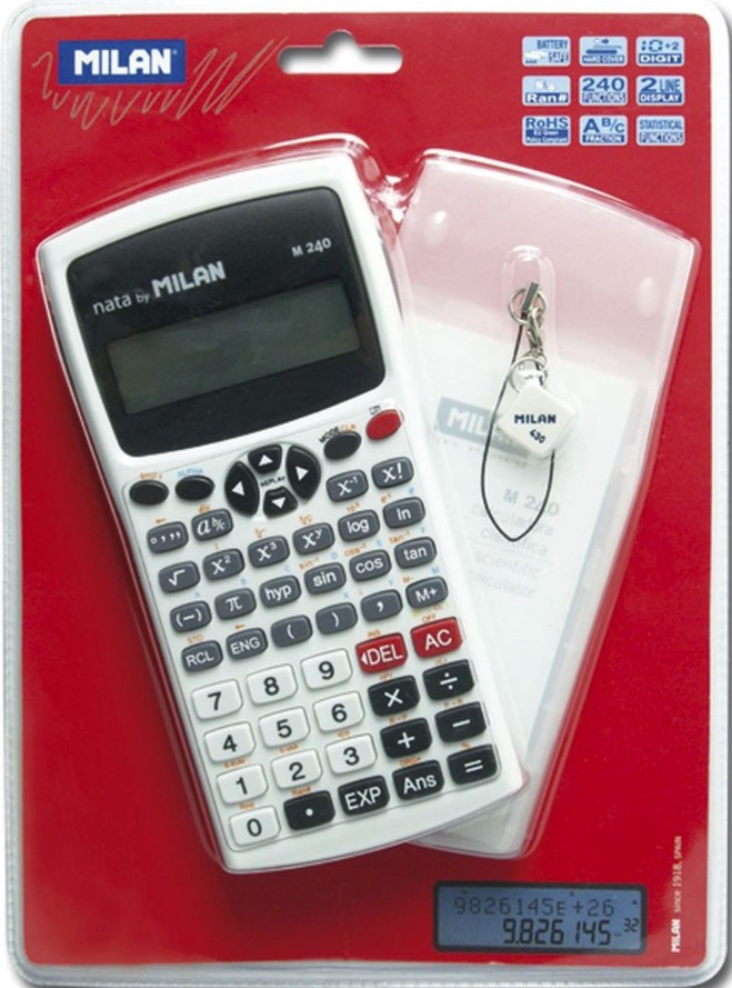 Calculator stiintific, 240 de functii. 10 + 2 digits, taste din plastic