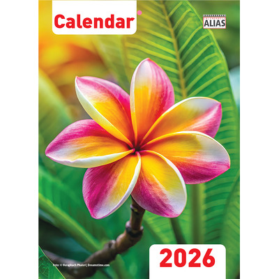 Calendar capsat 2026 format A4 cu 16 file. Flori