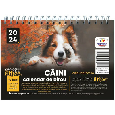 Calendar de birou 2024, caini, X6