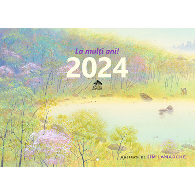 Calendar de perete pe anul 2024 cu ilustratii de Jim LaMarche
