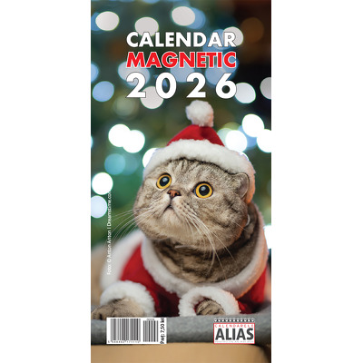 Calendar magnetic 2026 cu 13 file. Pisici