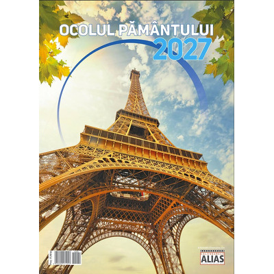 Calendarul de perete cu 12 file. Ocolul Pamantului 2027