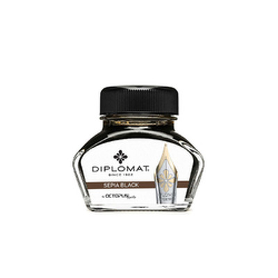 Calimara cu cerneala Diplomat Octopus, 30 ml - negru sepia
