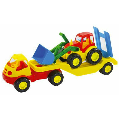 Camion Transportor de Tractoare Multicolor