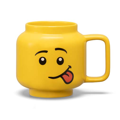 Cana mare LEGO din ceramica - Cap de baiat fericit