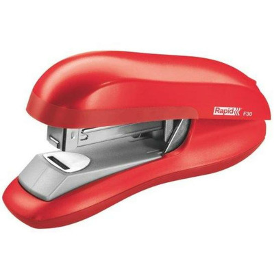 Capsator cu capsare plata,  30 coli, rosu deschis,  Rapid F30