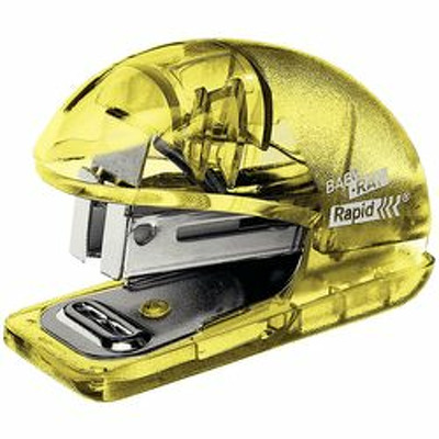 Capsator plastic Colour Ice F4, 10 coli, blister, 1000 capse 26/6 incluse, galben