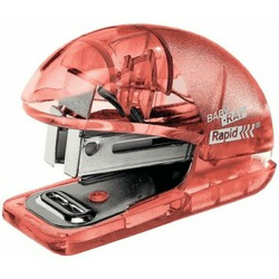 Capsator plastic ColourBreeze F4, 10 coli, cutie, 1000 capse 26/6 incluse, corai