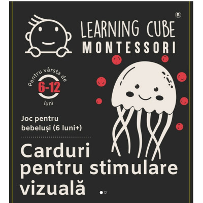 Carduri pentru stimulare vizuala tricolore (6 -12 luni)