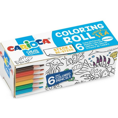 Carioca Coloring Roll Mini, 10 x 85 cm/rola, hartie autoadeziva - Under The Sea