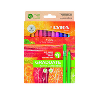 Carioca LYRA Art-Tip, varf 1mm, 24 culori/cutie