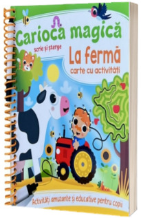 Carioca magica scrie si sterge. La ferma:carte cu activitati