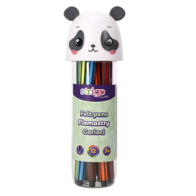 Carioci lavabile 12 culori, cutie Panda, SSC476