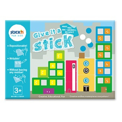 Carte creativa Stickn Give it a Stick - patrate (+3 ani)