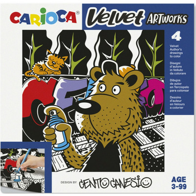 Carte de colorat Carioca Velvet - Graffiti