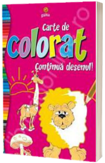 Carte de colorat continua desenul