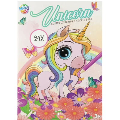 Carte de colorat cu abtibilduri - Magia unicornului