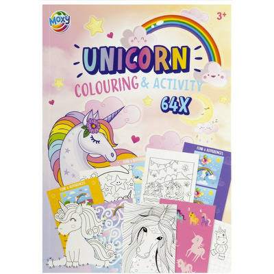 Carte de colorat cu activitati - Unicorn