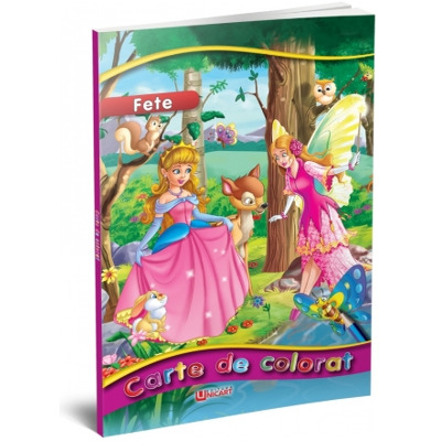 Carte de colorat. Fete