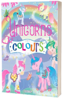 Carte de colorat. Unicorns Colours, mov