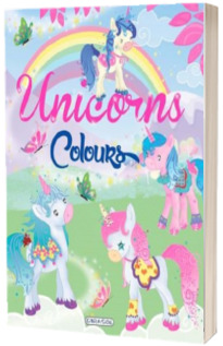 Carte de colorat. Unicorns Colours, verde