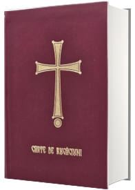 Carte de rugaciuni cu scris mare, legata manual in piele naturala