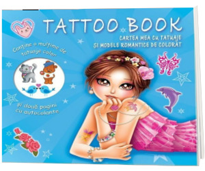 Cartea mea cu tatuaje si modele romantice de colorat - Tattoo book