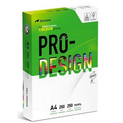Carton A4, pentru print digital, Pro - Design, clasa A++, 250gsm, 250 coli/top - alb